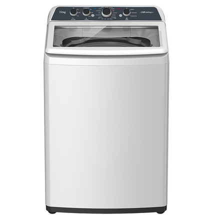 Lavadora Automática Mirage LMA022G | 22 kg | Carga Superior | 10 Programas | Tina de Acero Inoxidable | Alta Capacidad | Color Gris
