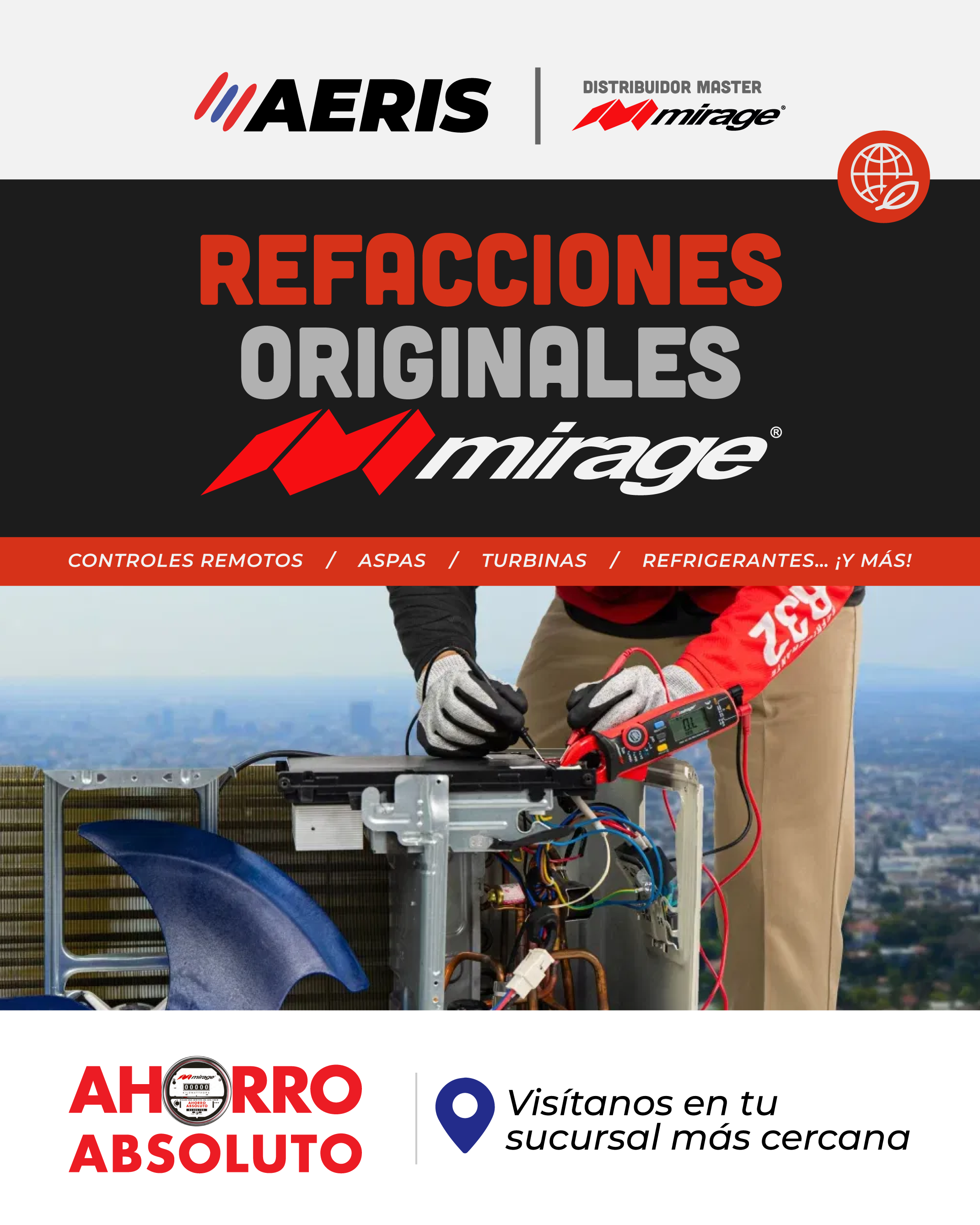 Refacciones Originales Mirage en Aeris