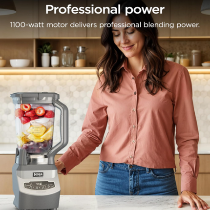 Licuadora Profesional Ninja BL660 1100W con Vasos Nutri 2.15L Negra