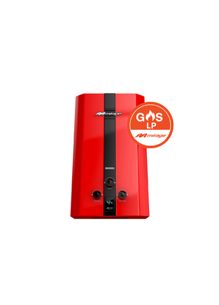 Boiler de Gas LP Mirage FLUX 6L/min | Cero Presión de Agua | Encendido Automático | Color Rojo | Instantáneo | Bajo Consumo