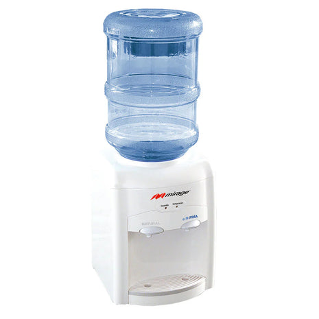 Dispensador de Agua Mirage DISX05 MDT10BB Table Top | Blanco con Gris | 3 Temperaturas | Compacto | 127 V~ | Ideal para Escritorio o Cocina