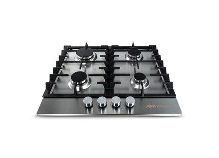 🔥 Parrilla SPARX MPS60GB de Gas | 4 Quemadores | Acero Inoxidable | Encendido Electrónico | Parrillas de Hierro Fundido | 60 cm de Ancho