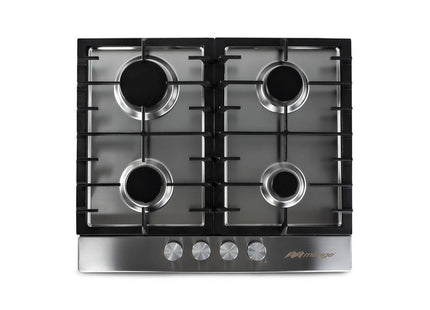 🔥 Parrilla SPARX MPS60GB de Gas | 4 Quemadores | Acero Inoxidable | Encendido Electrónico | Parrillas de Hierro Fundido | 60 cm de Ancho