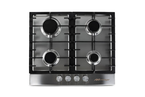 🔥 Parrilla SPARX MPS60GB de Gas | 4 Quemadores | Acero Inoxidable | Encendido Electrónico | Parrillas de Hierro Fundido | 60 cm de Ancho