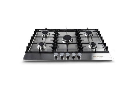 🔥 Parrilla SPARX MPS90GB de Gas | 5 Quemadores | Acero Inoxidable | Encendido Electrónico | Parrillas de Hierro Fundido | 90 cm de Ancho